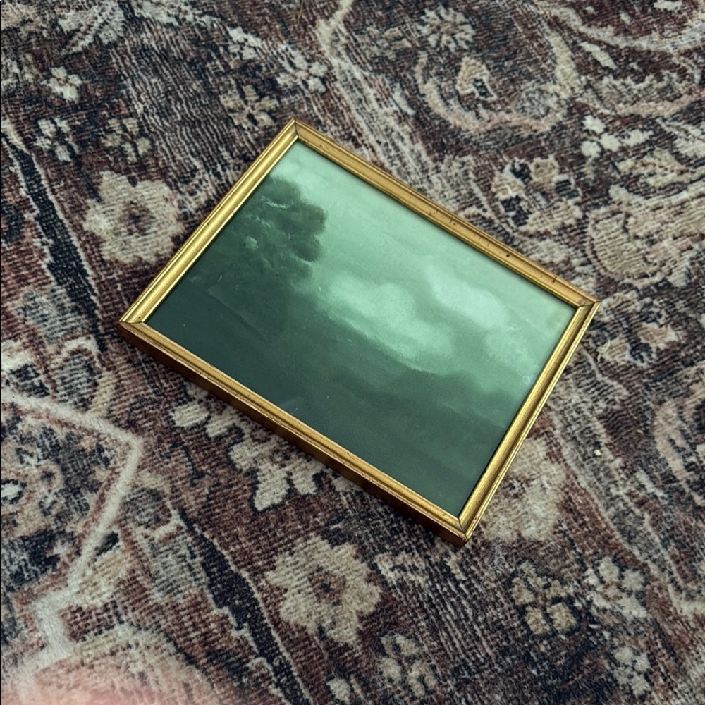Gold Framed Green art